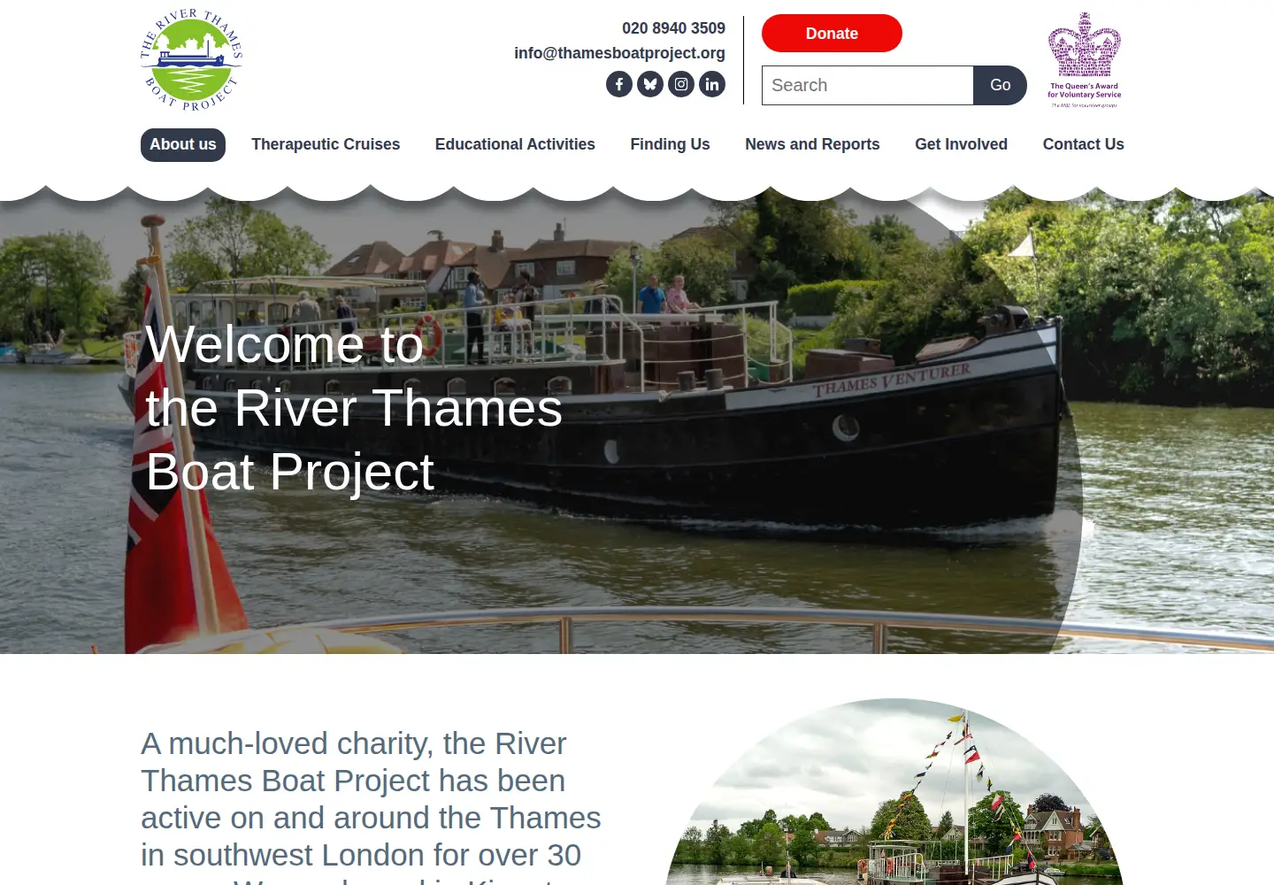 Screenshot of thamesboatproject.org