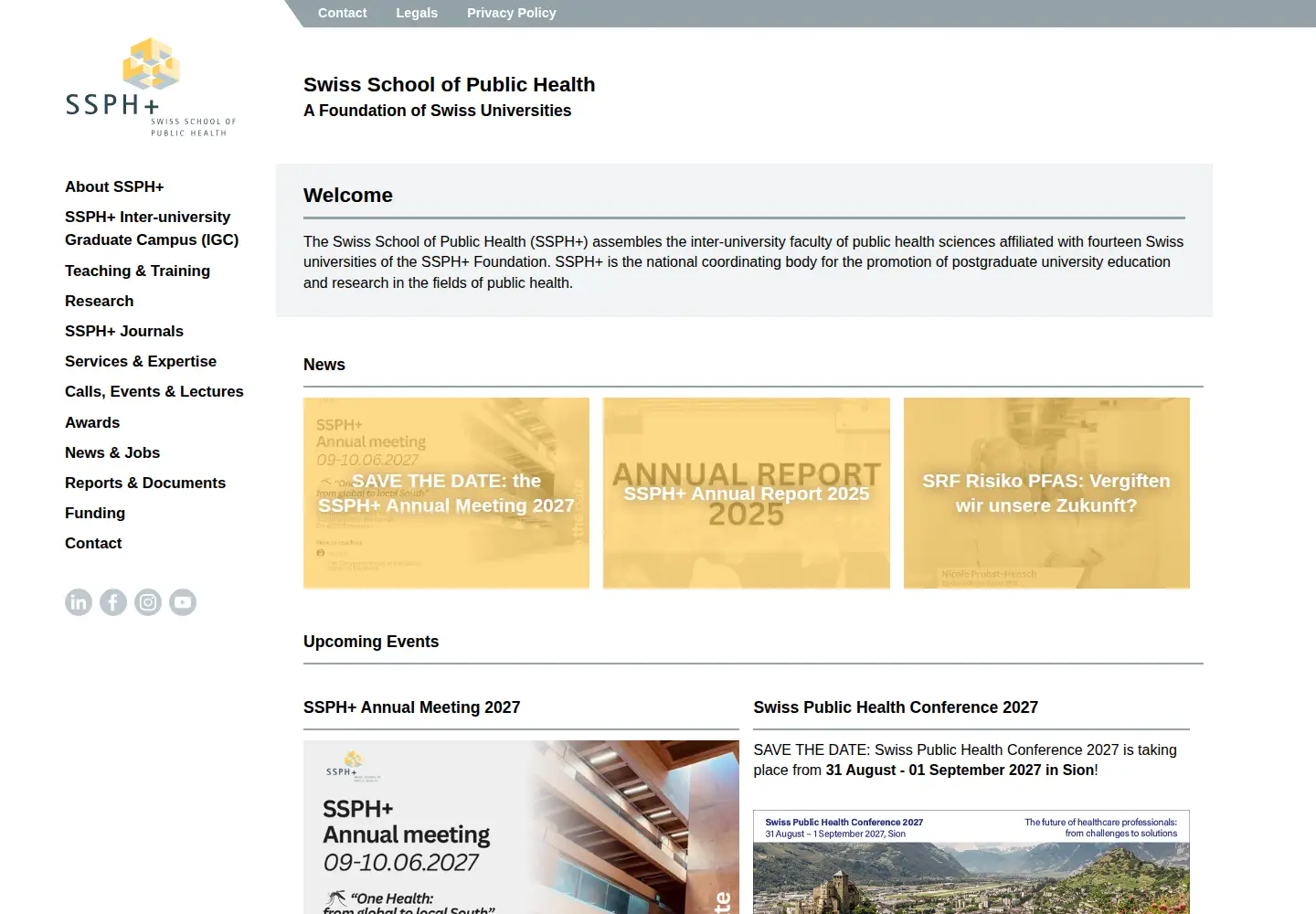 Screenshot of ssphplus.ch