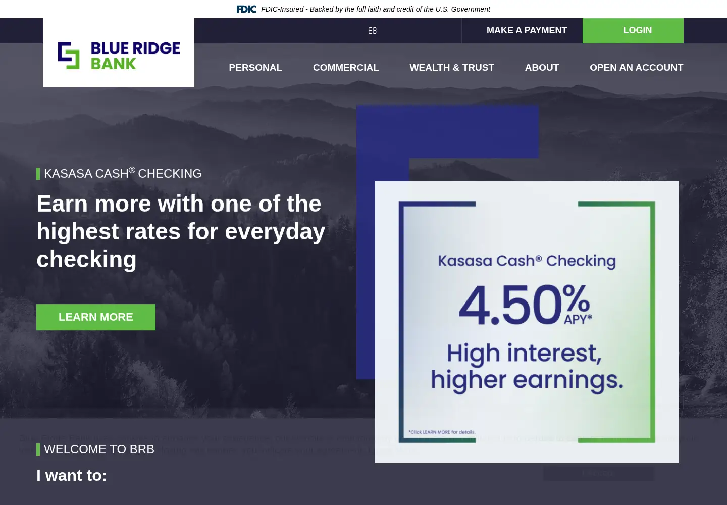 Screenshot of mybrb.com