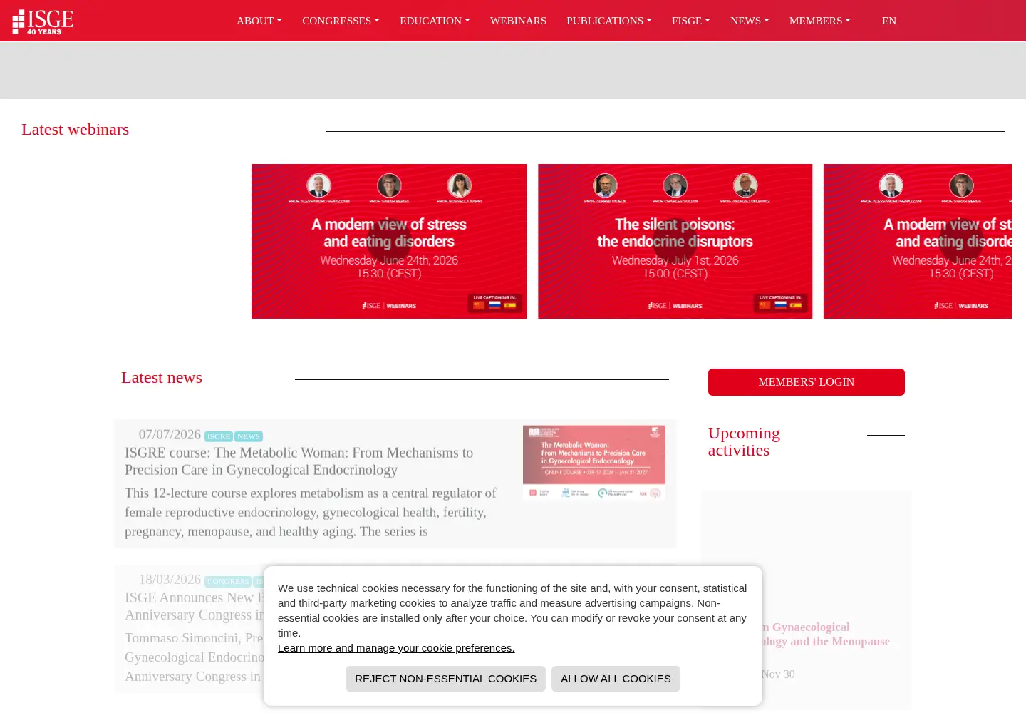 Screenshot of isgesociety.com
