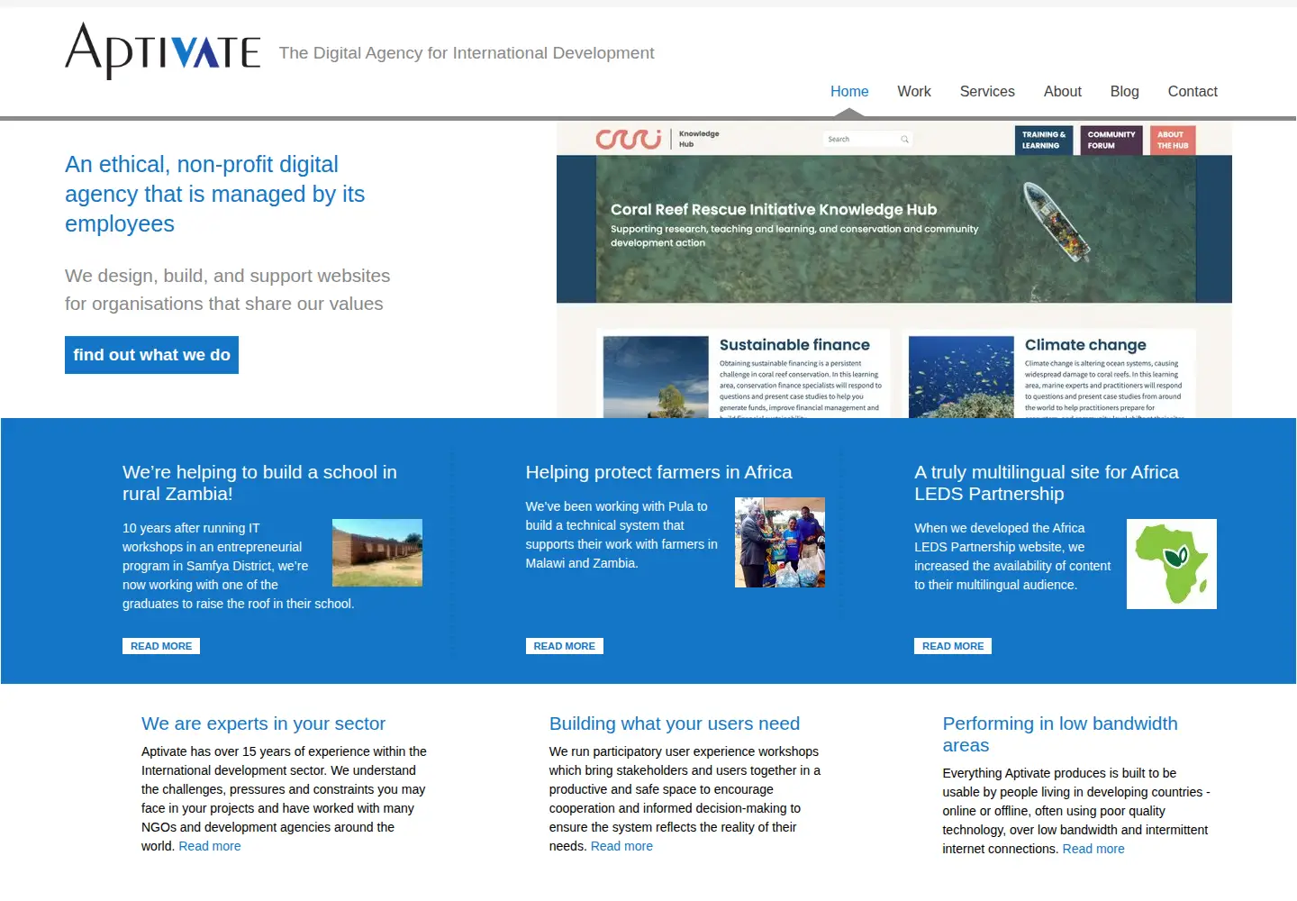 Screenshot of aptivate.org