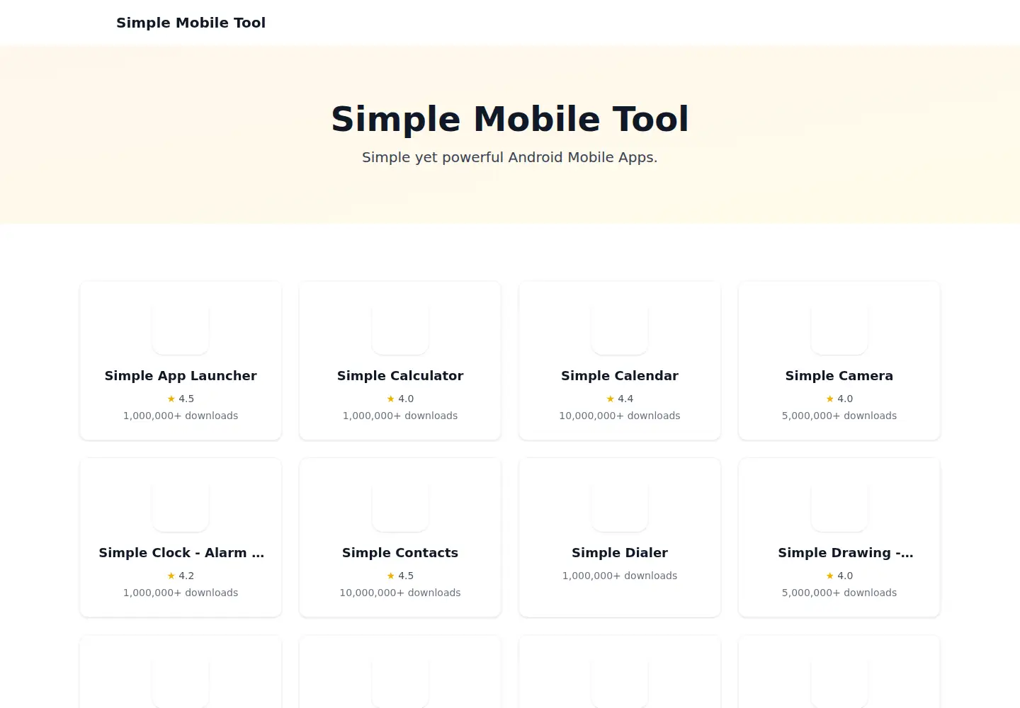 Screenshot of simplemobiletools.com