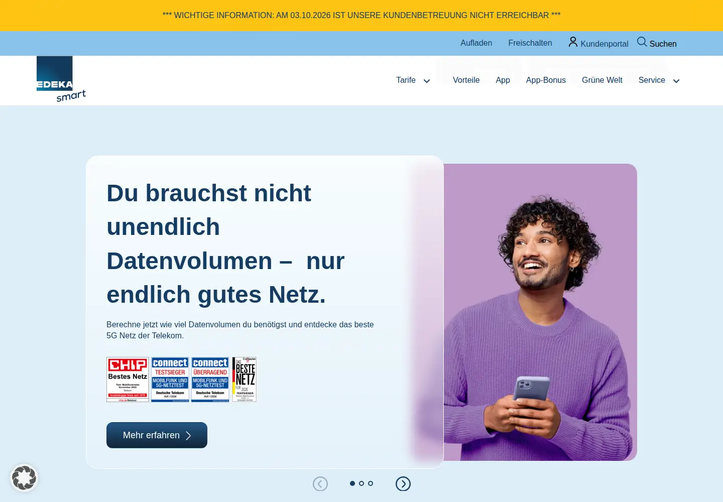 Screenshot of edeka-smart.de