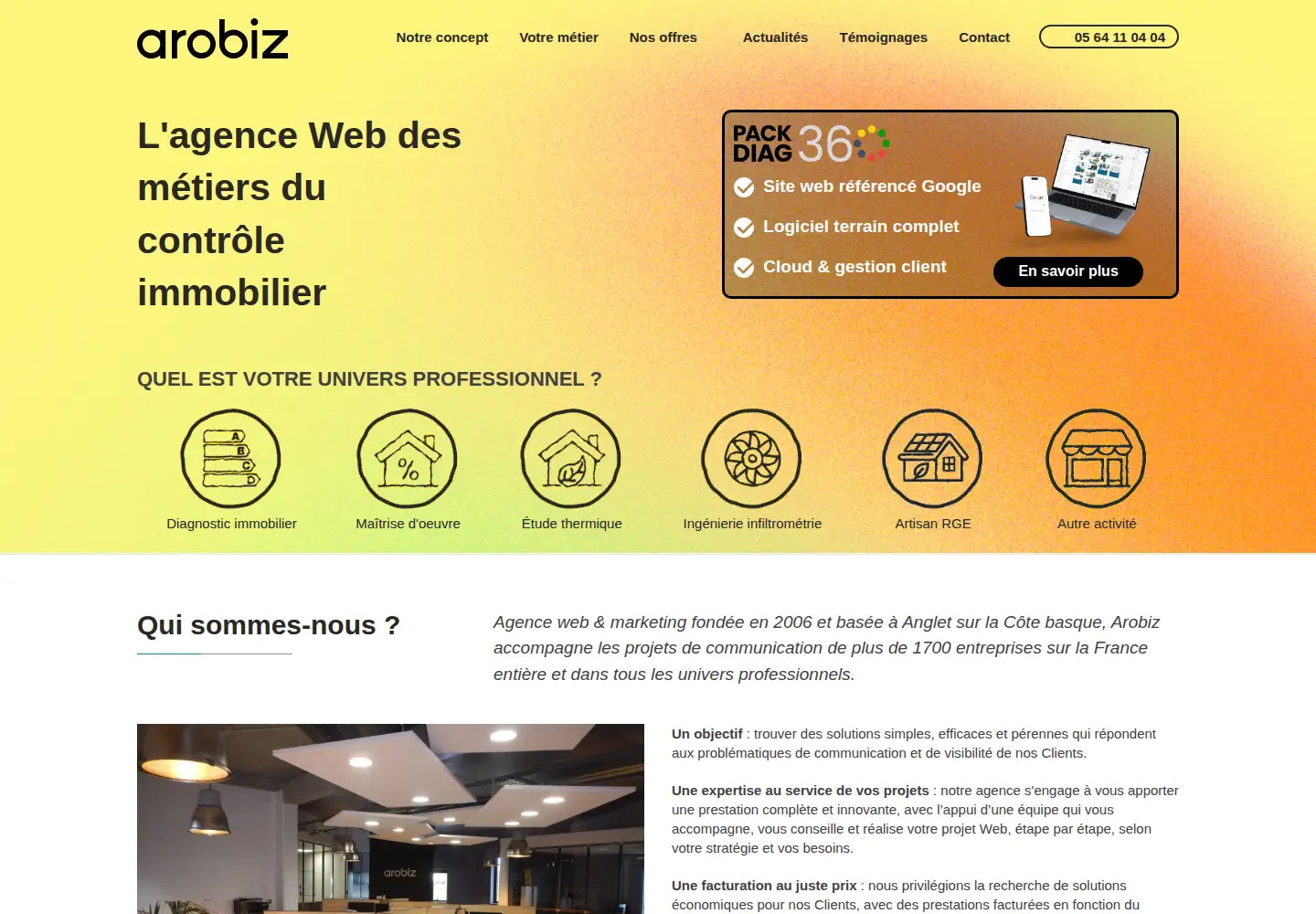 Screenshot of arobiz.com