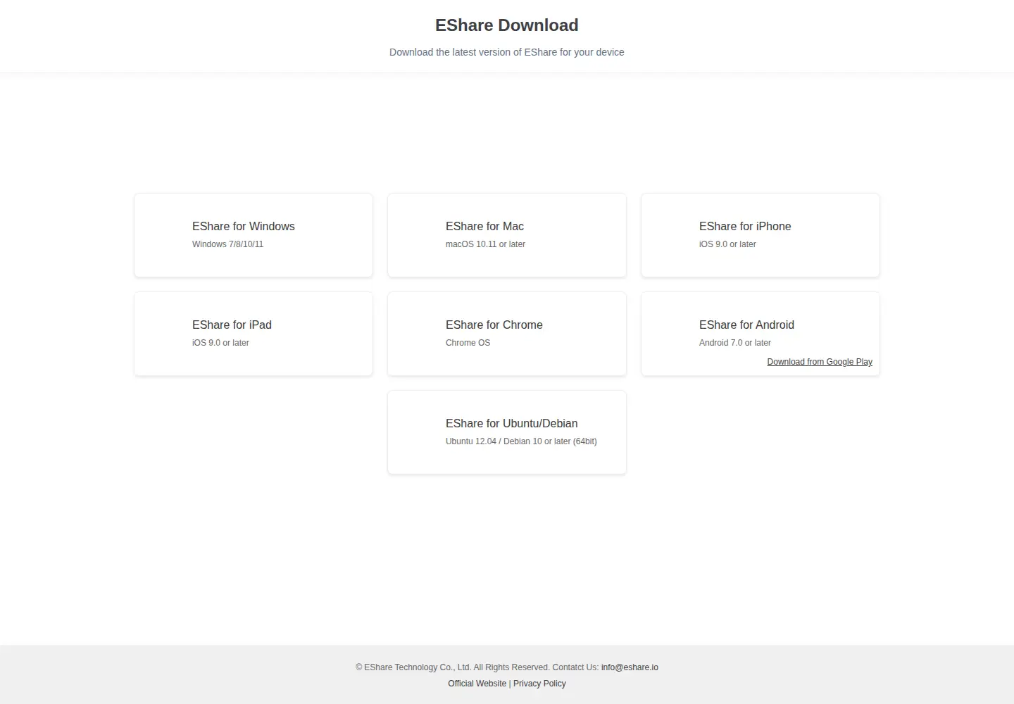 Screenshot of eshare.app