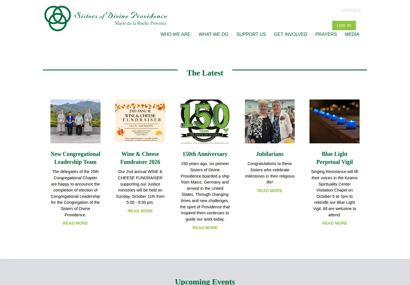 Captured homepage of cdpsisters.org in the current scan