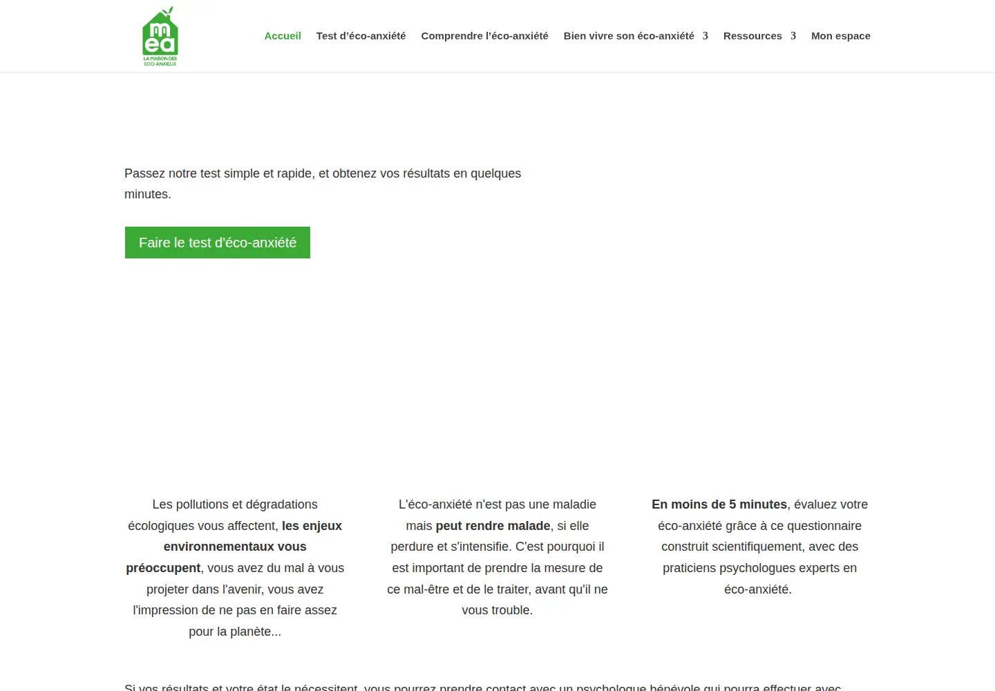 Screenshot of eco-anxieux.fr