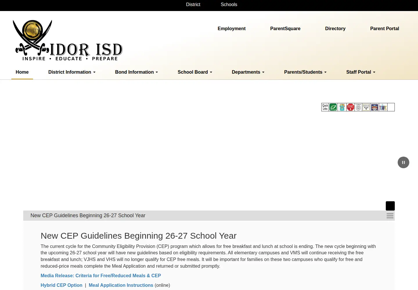 Captured homepage of vidorisd.org in the current scan