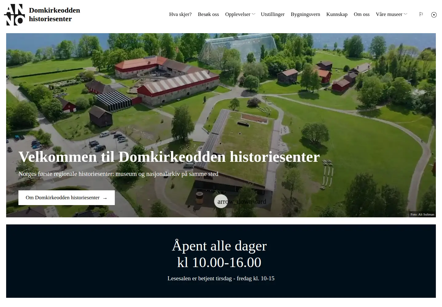 Captured homepage of domkirkeodden.no in the current scan