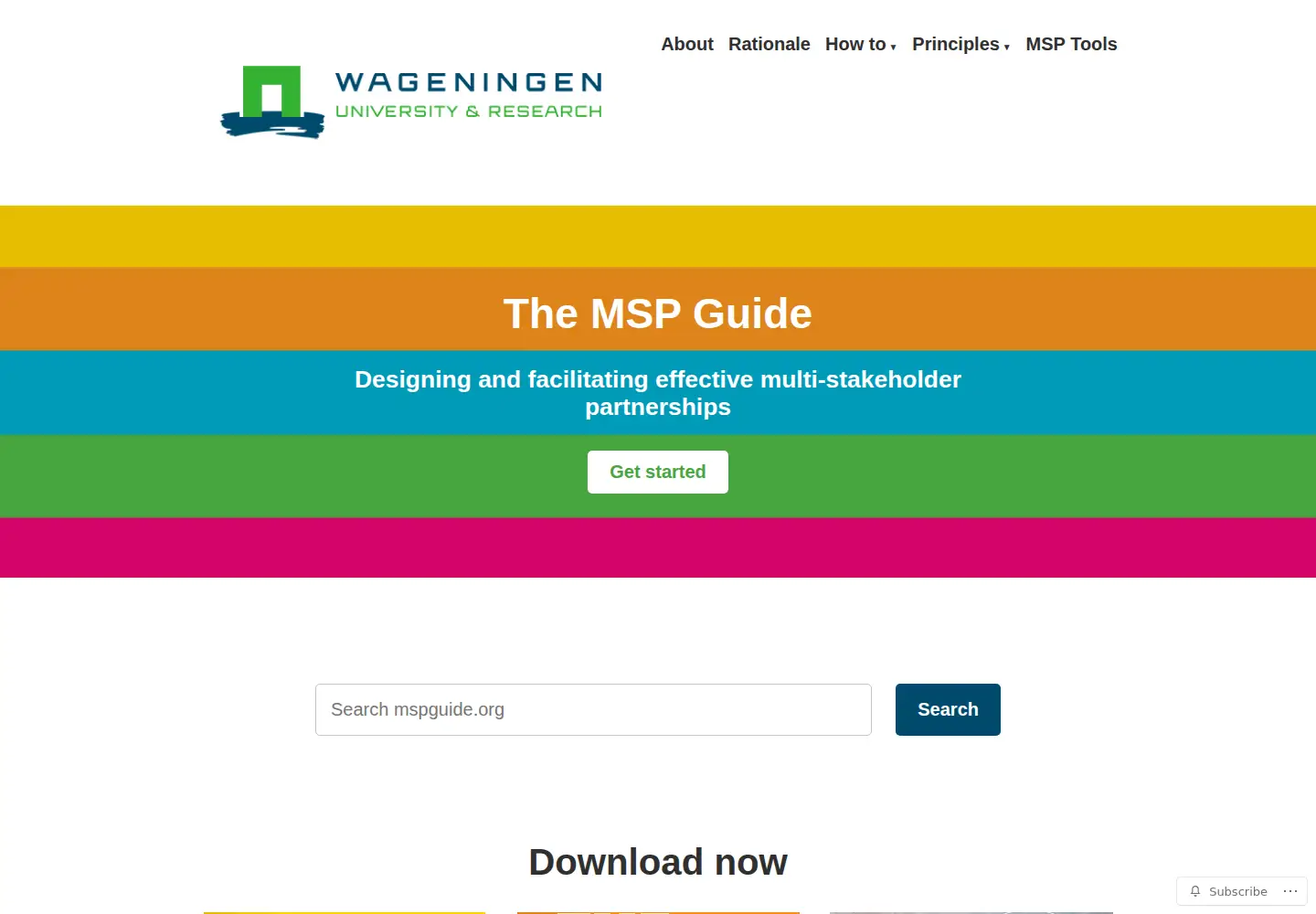 Captured homepage of mspguide.org in the current scan