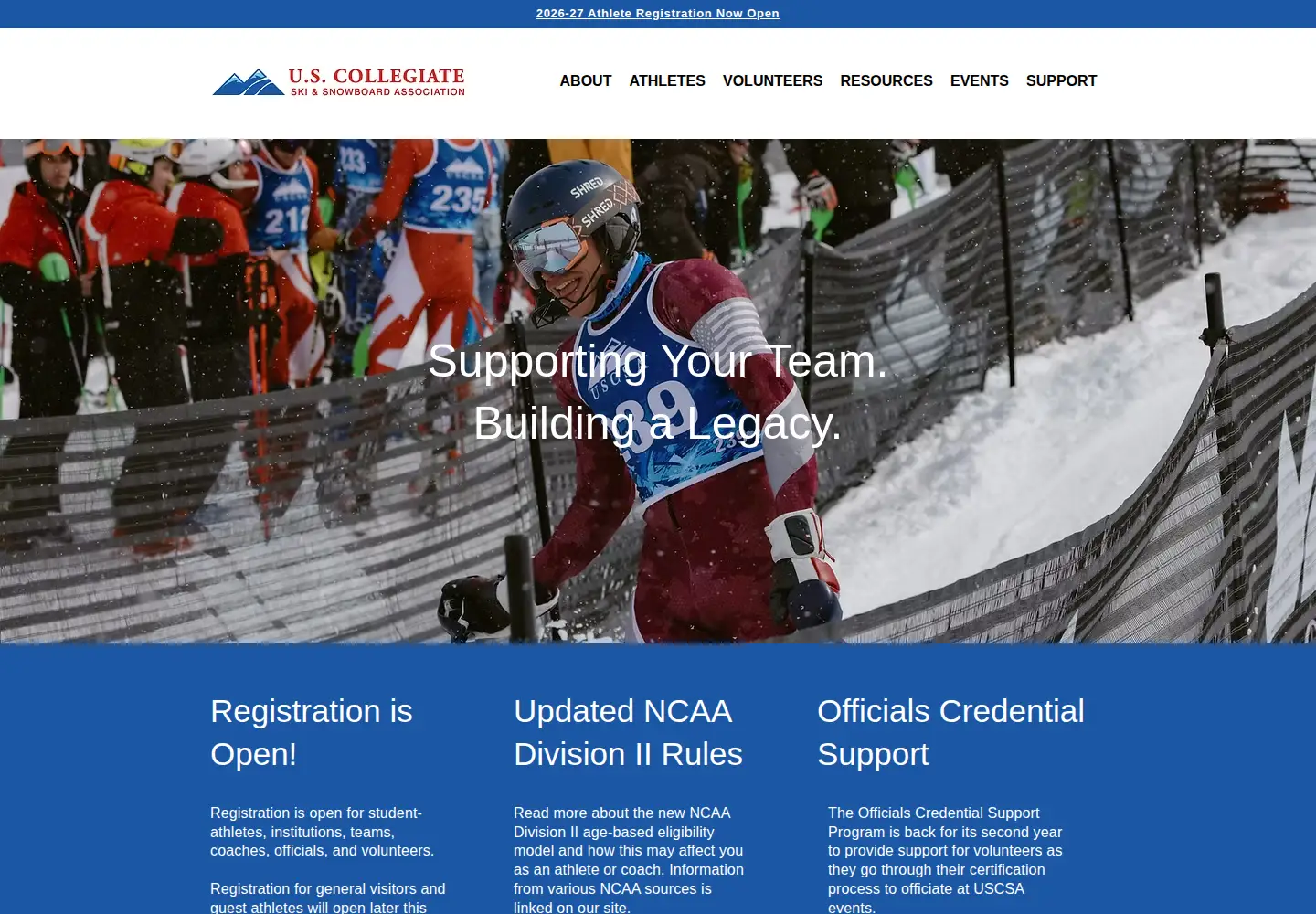 Screenshot of uscsa.org