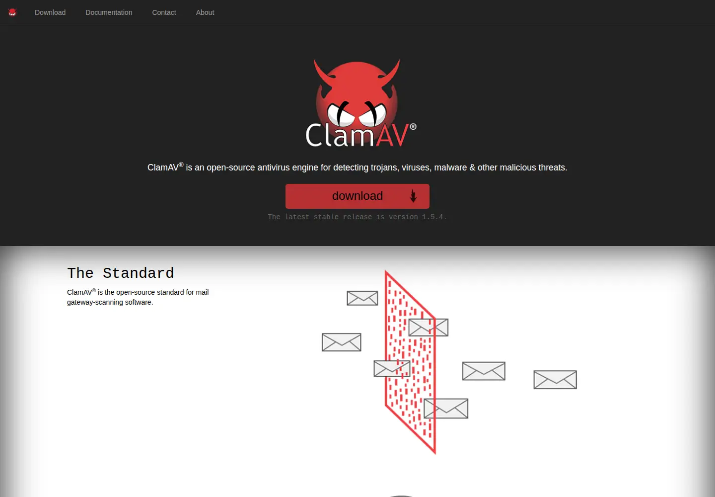 Screenshot of clamav.net