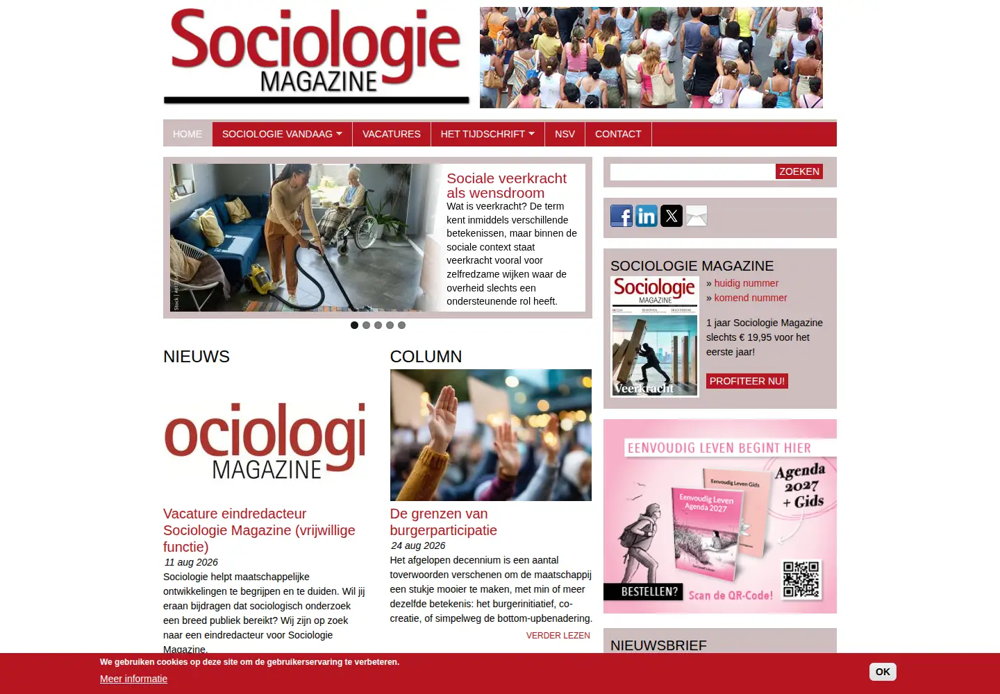 Screenshot of sociologiemagazine.nl