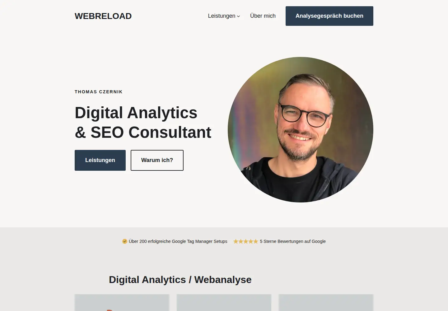Captured homepage of webreload.de in the current scan