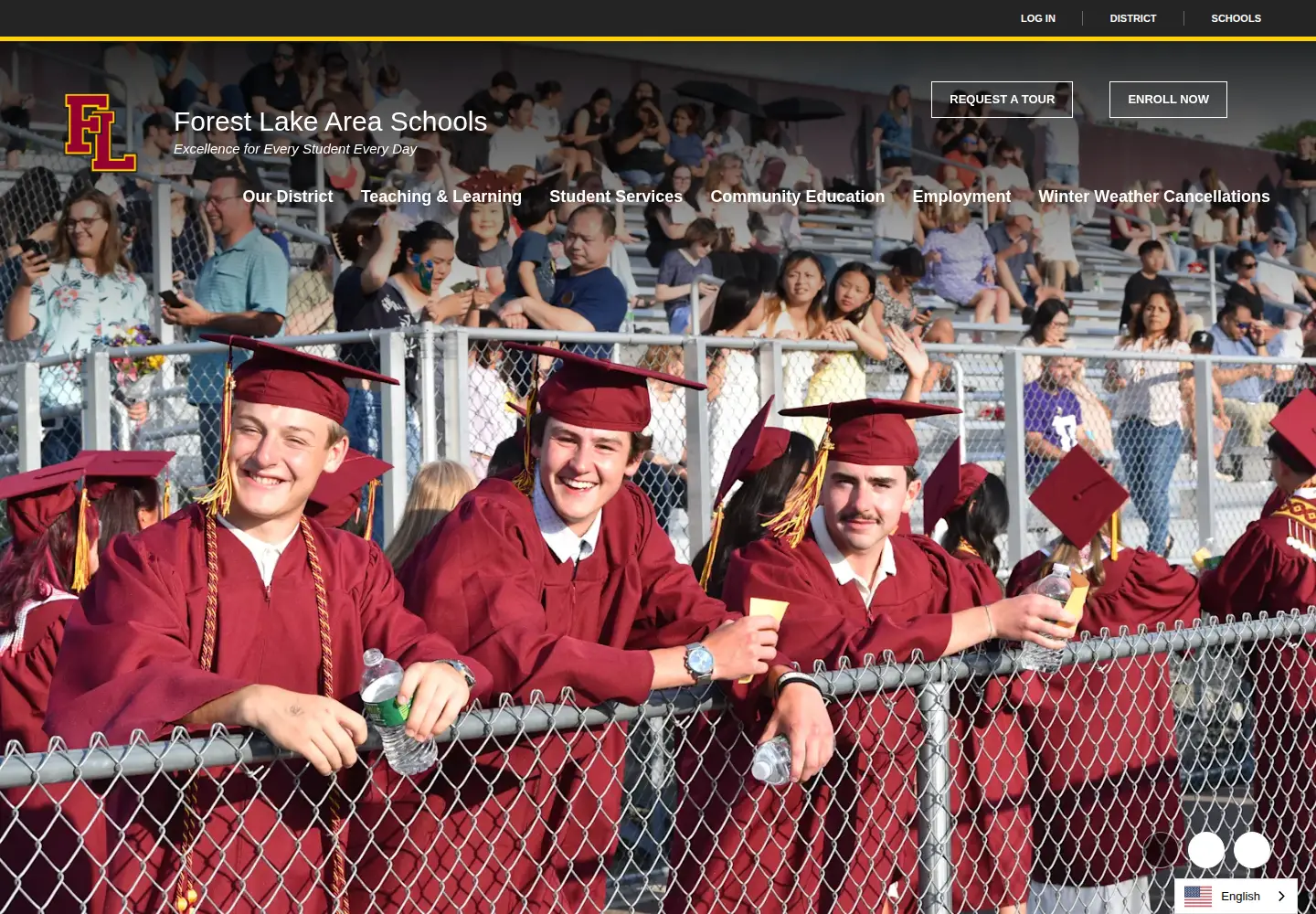Captured homepage of flaschools.org in the current scan