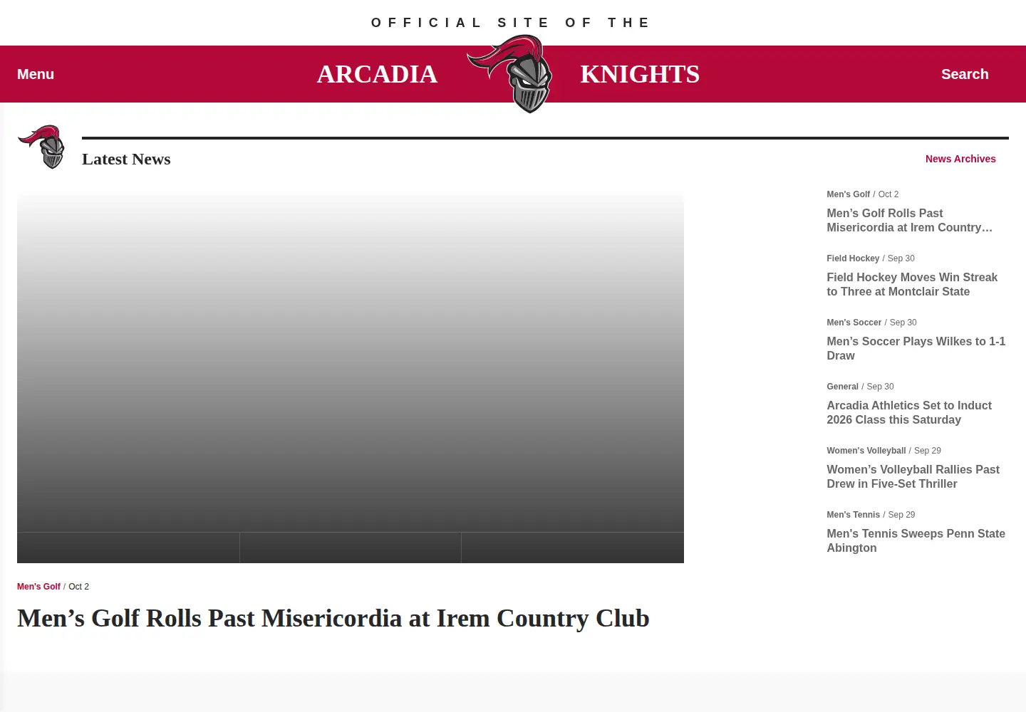 Screenshot of arcadiaknights.com