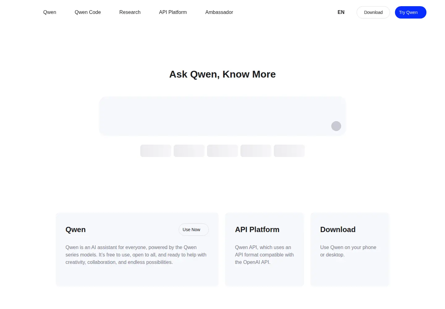 Screenshot of qwen.ai