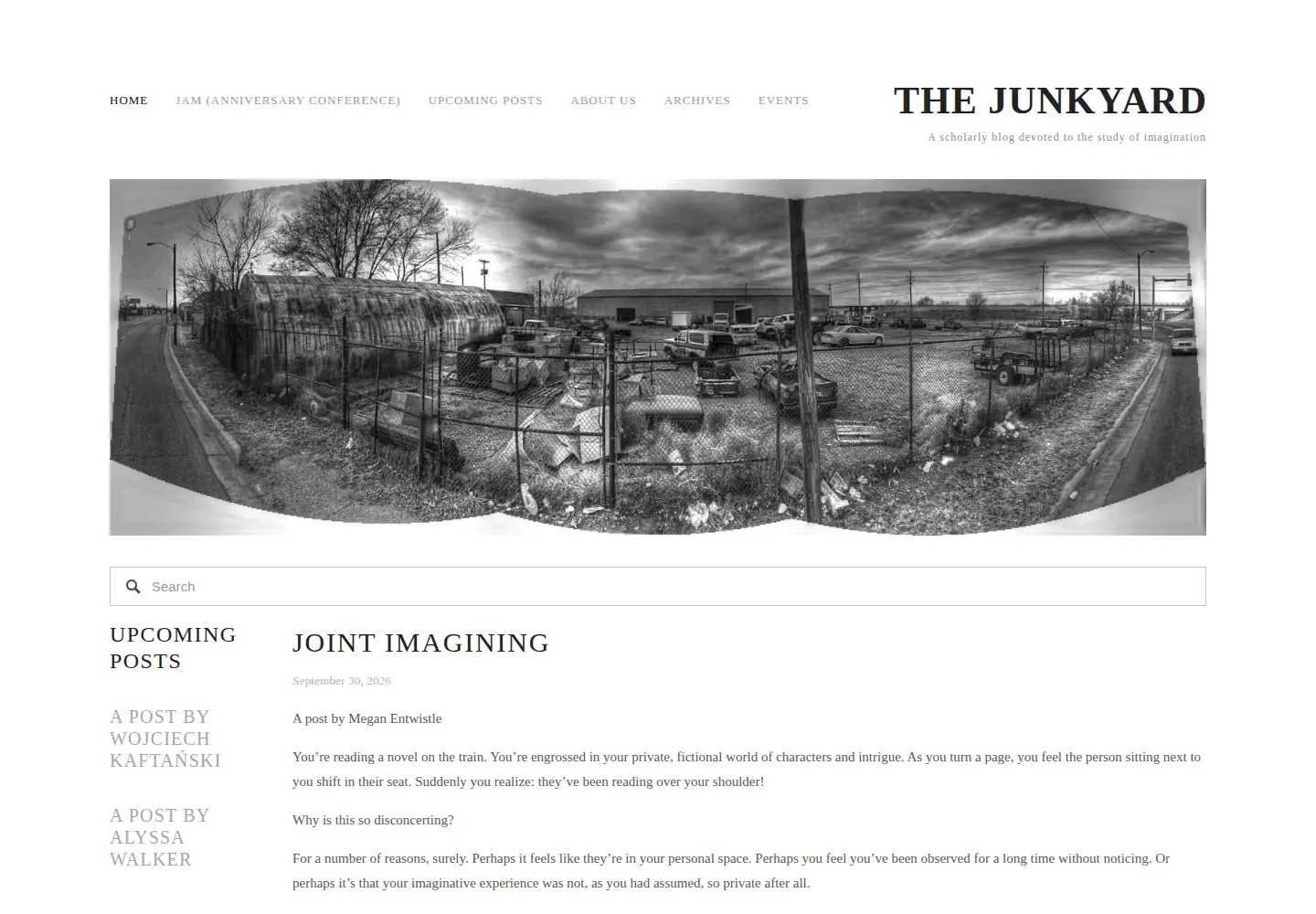 Screenshot of junkyardofthemind.com