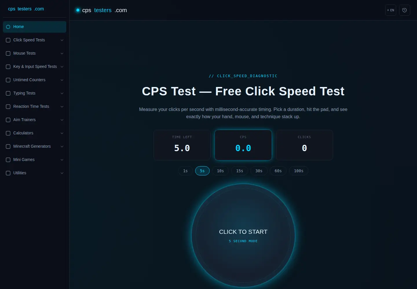 Screenshot of cpstesters.com