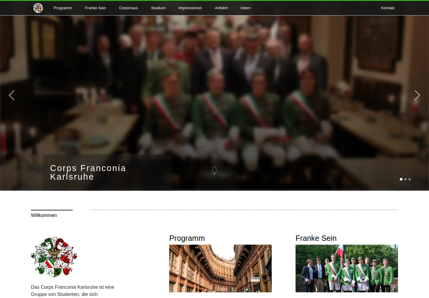 Captured homepage of franconia-karlsruhe.de in the current scan