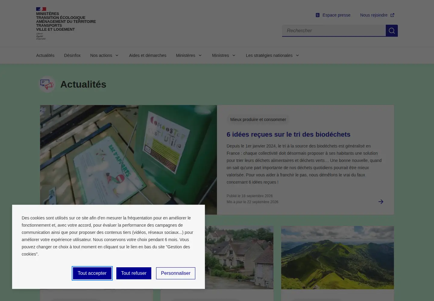 Screenshot of developpement-durable.gouv.fr