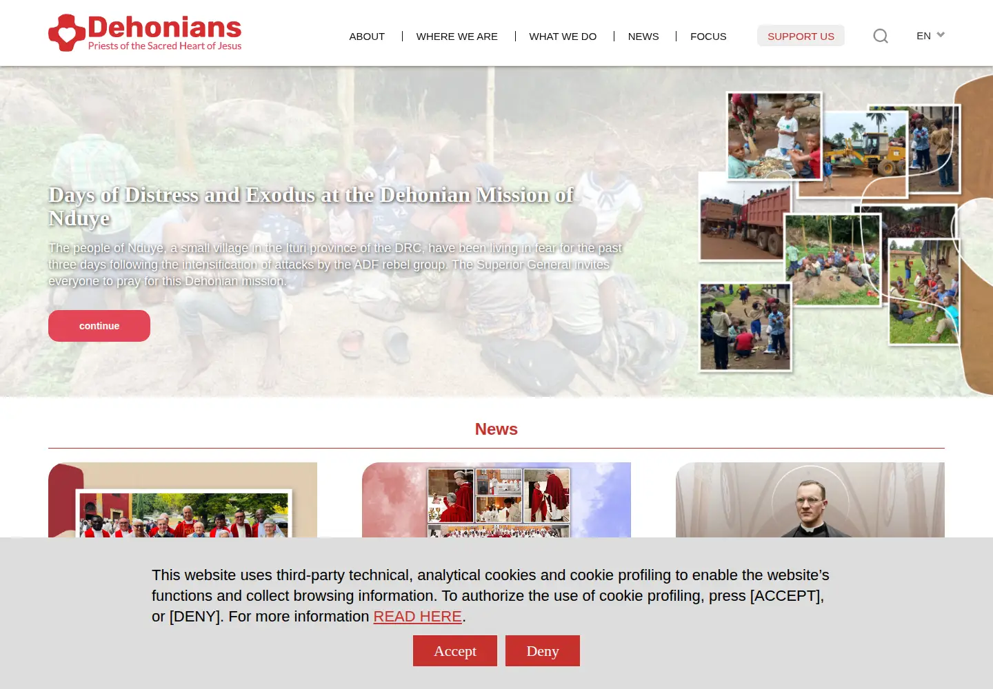 Screenshot of dehoniani.org