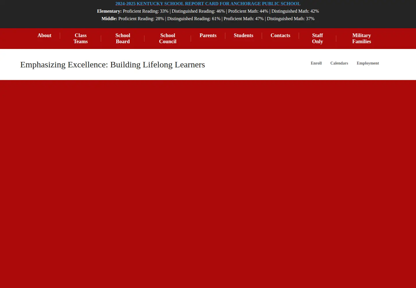 Captured homepage of anchorage-school.org in the current scan