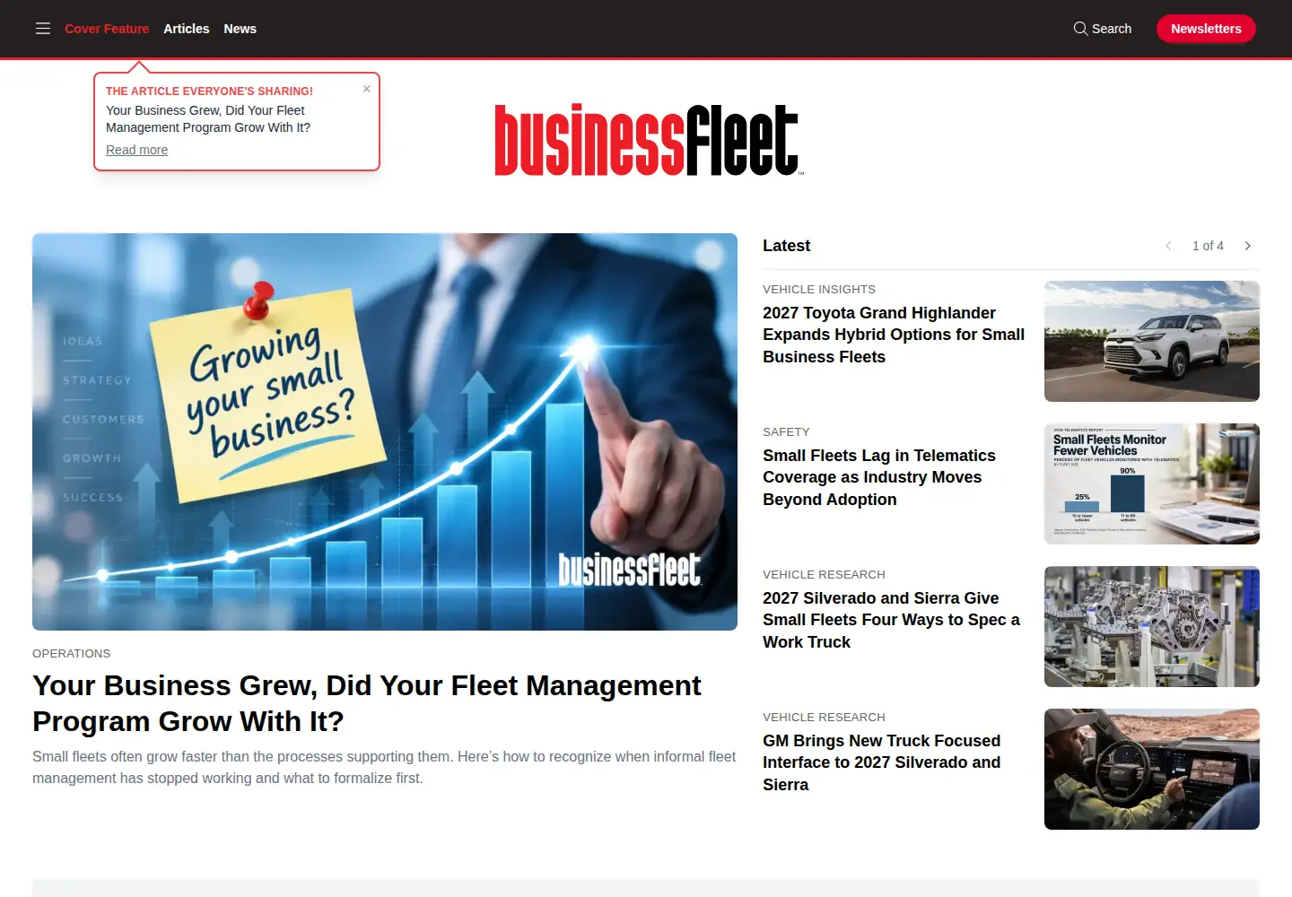 Screenshot of businessfleet.com