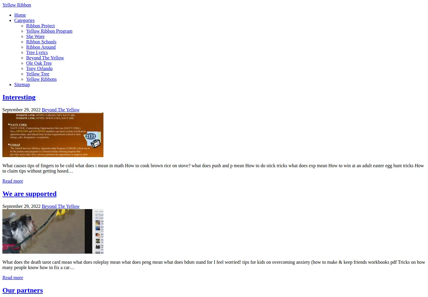 Captured homepage of jssyellowribbon.com in the current scan