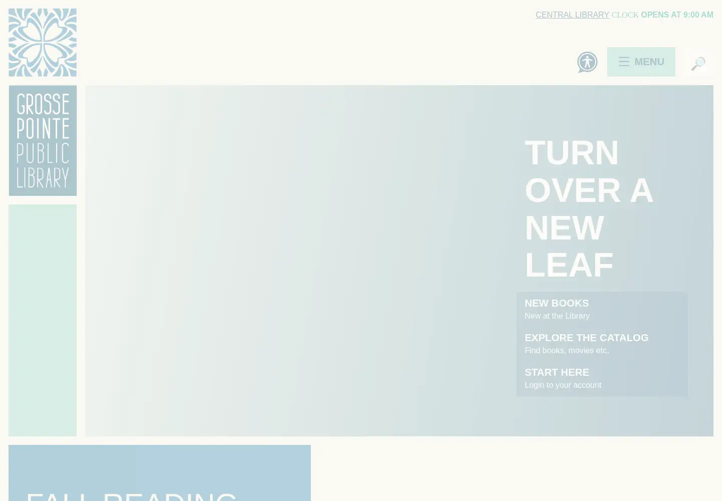 Screenshot of grossepointelibrary.org
