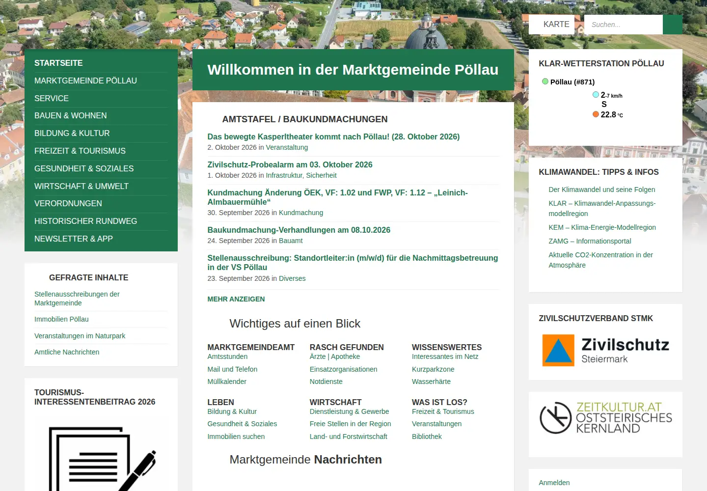 Screenshot of marktgemeinde-poellau.at