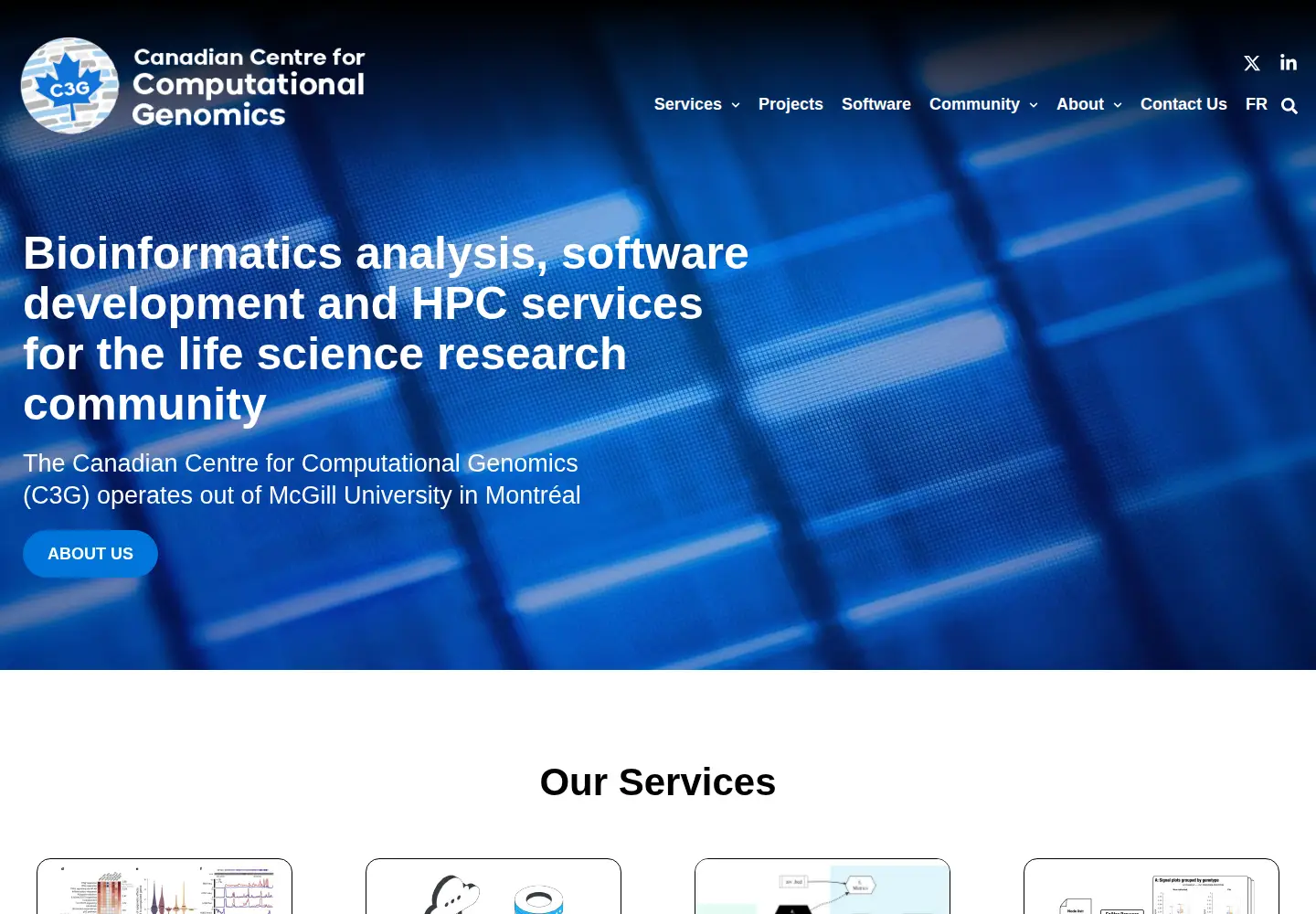 Captured homepage of computationalgenomics.ca in the current scan
