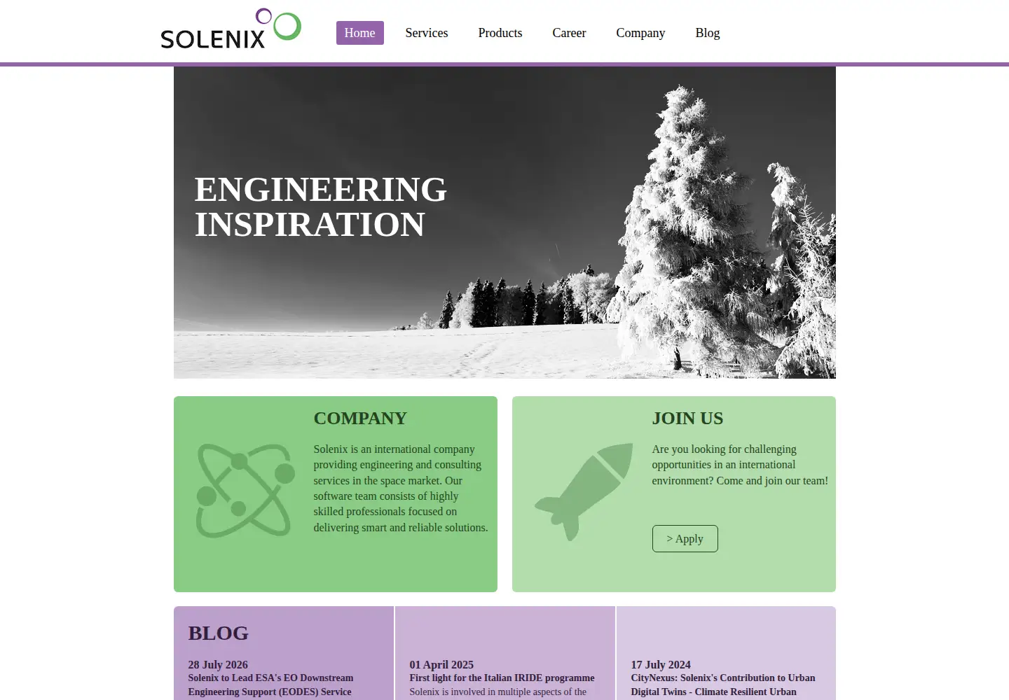 Screenshot of solenix.ch