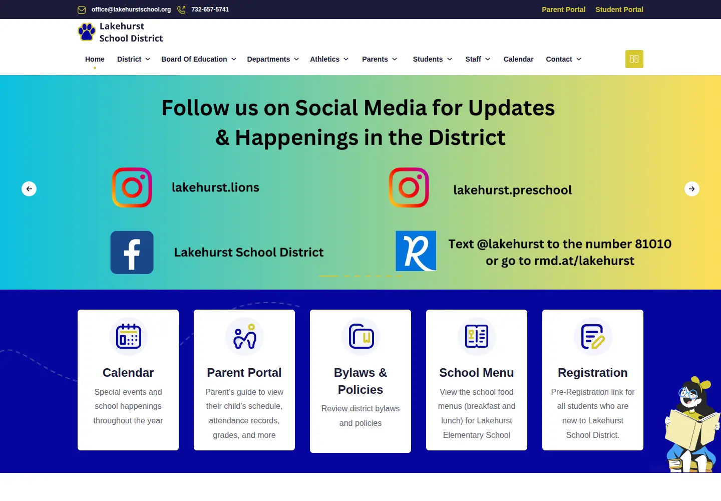 Screenshot of lakehurstschool.org