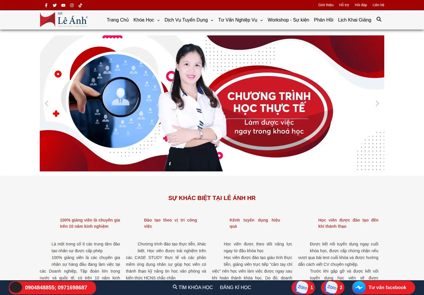 Screenshot of leanhhr.com