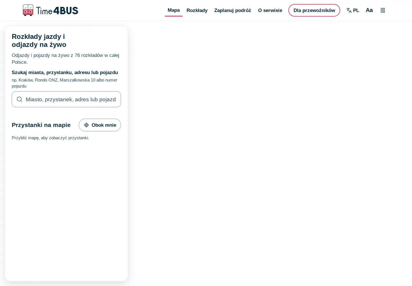 Screenshot of time4bus.com