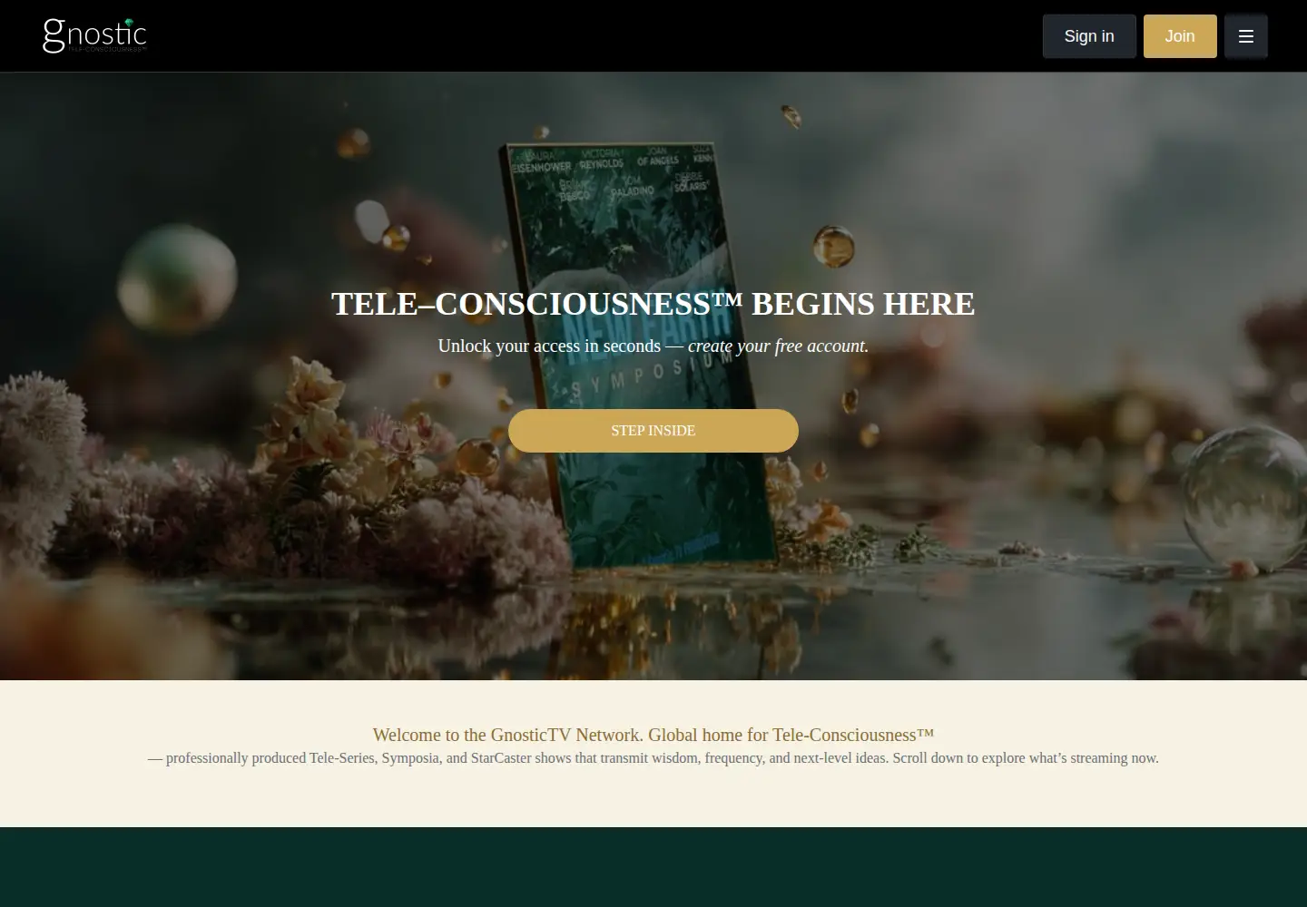 Screenshot of gnostictv.com