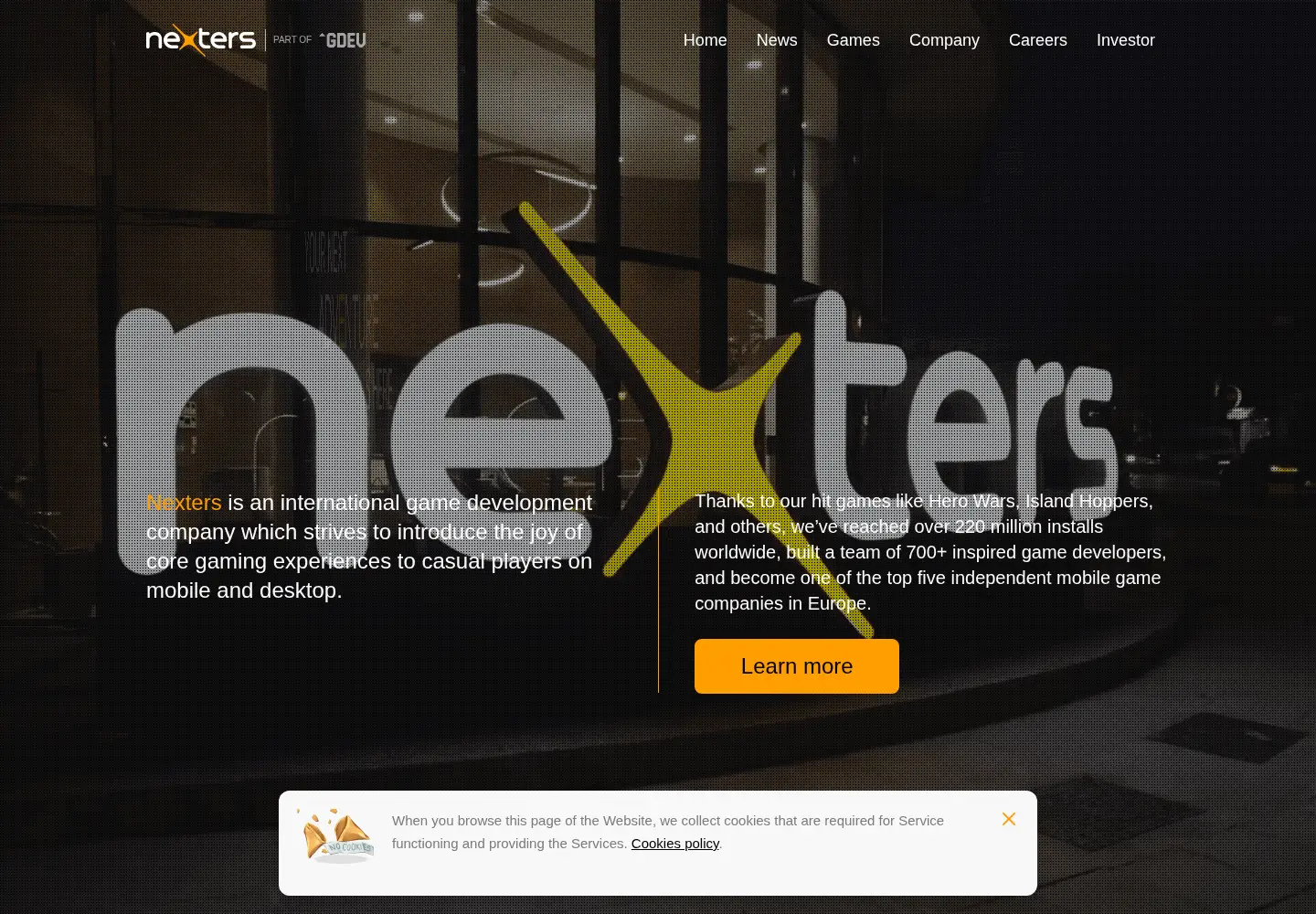 Screenshot of nexters.com