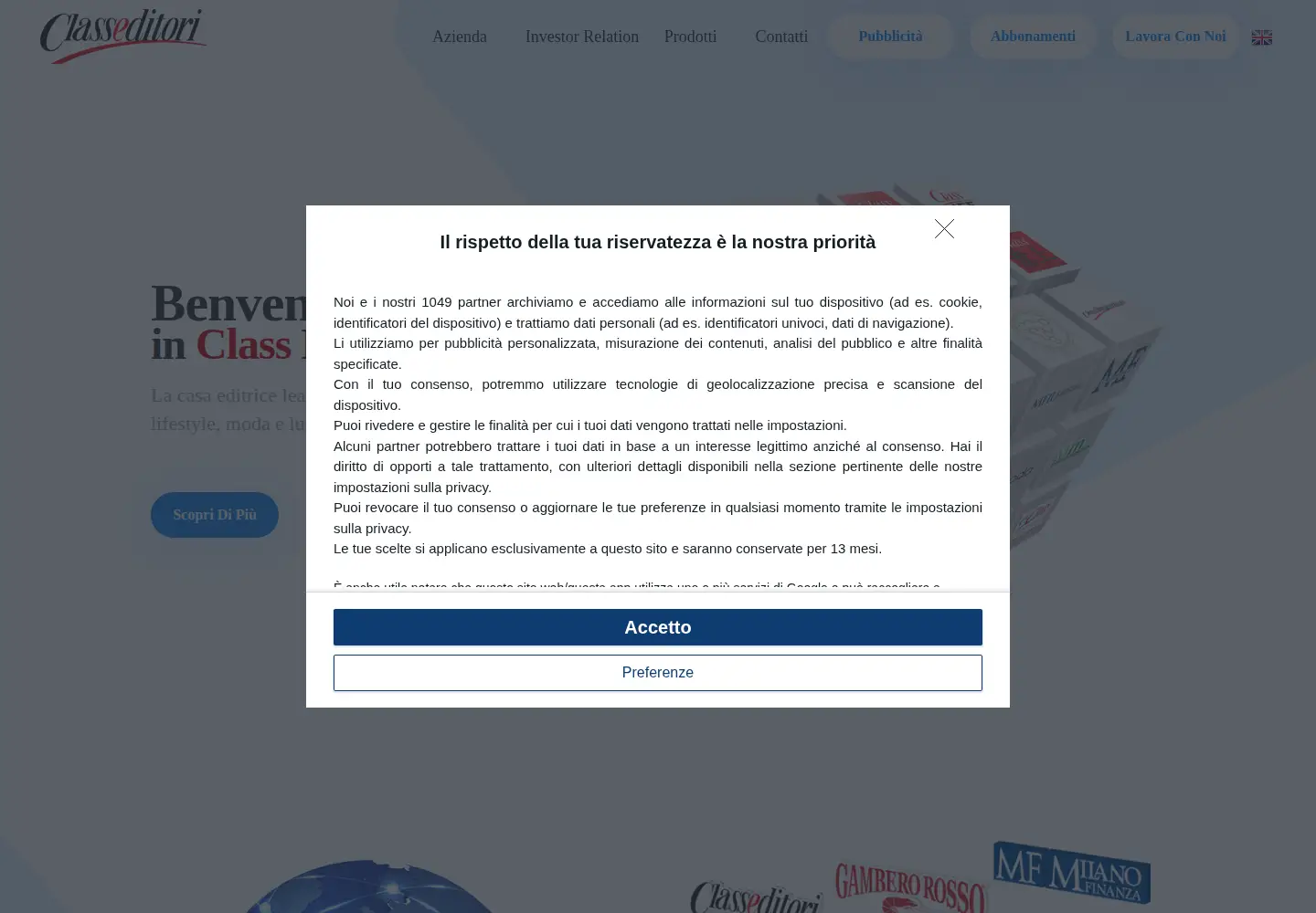 Screenshot of classeditori.it