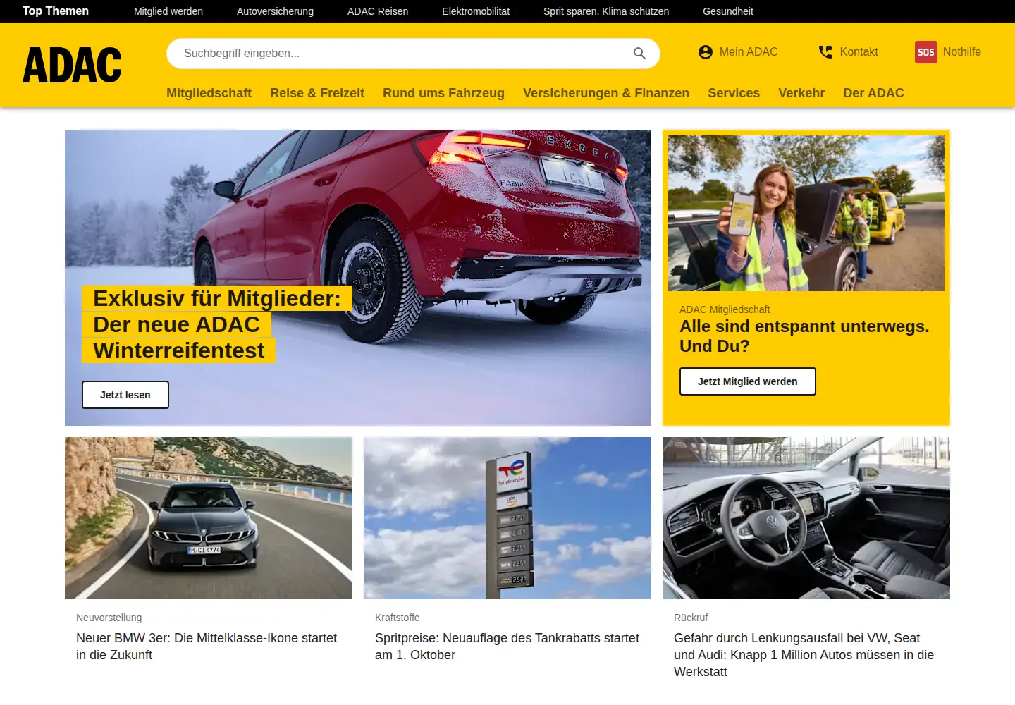 Screenshot of adac.de
