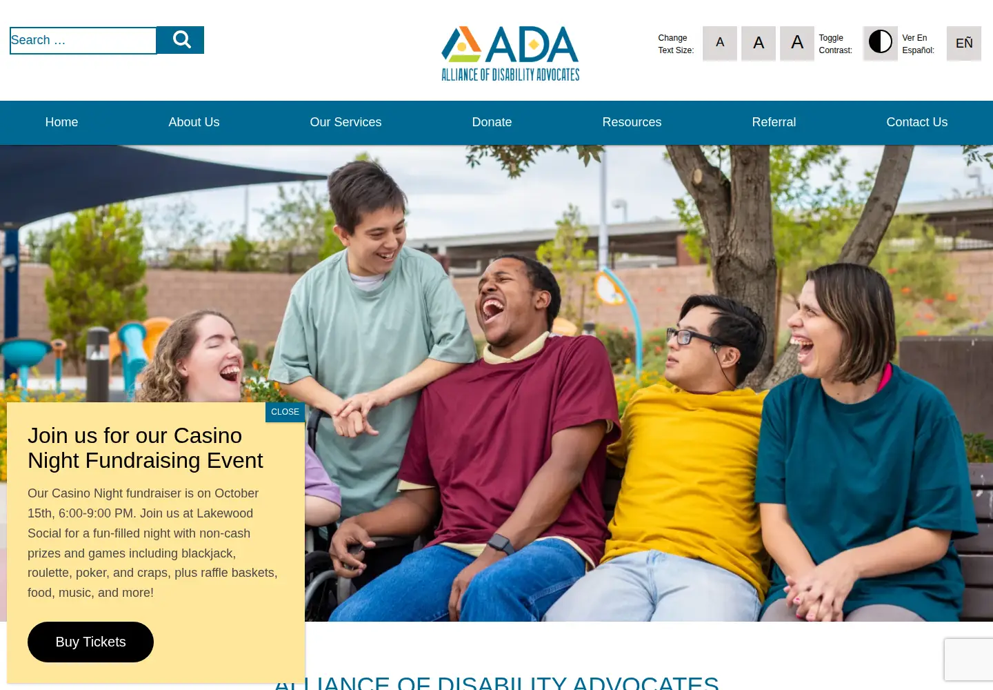 Screenshot of adanc.org