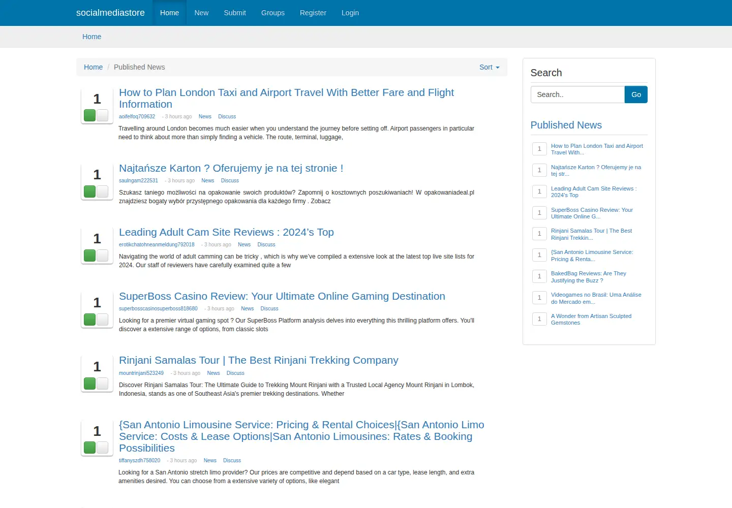 Screenshot of socialmediastore.net