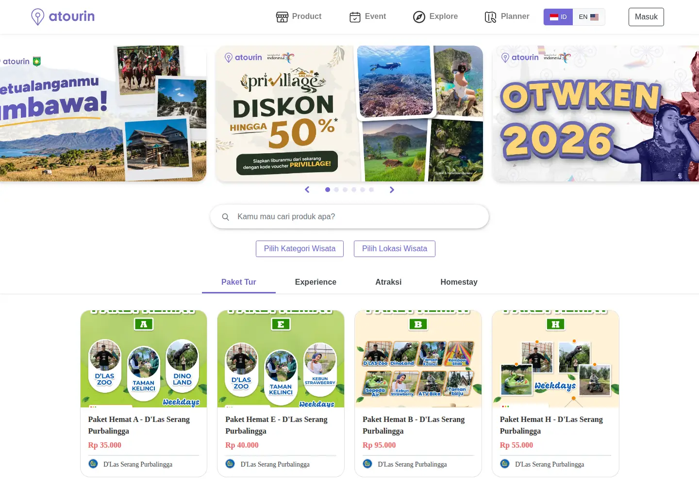 Screenshot of atourin.com
