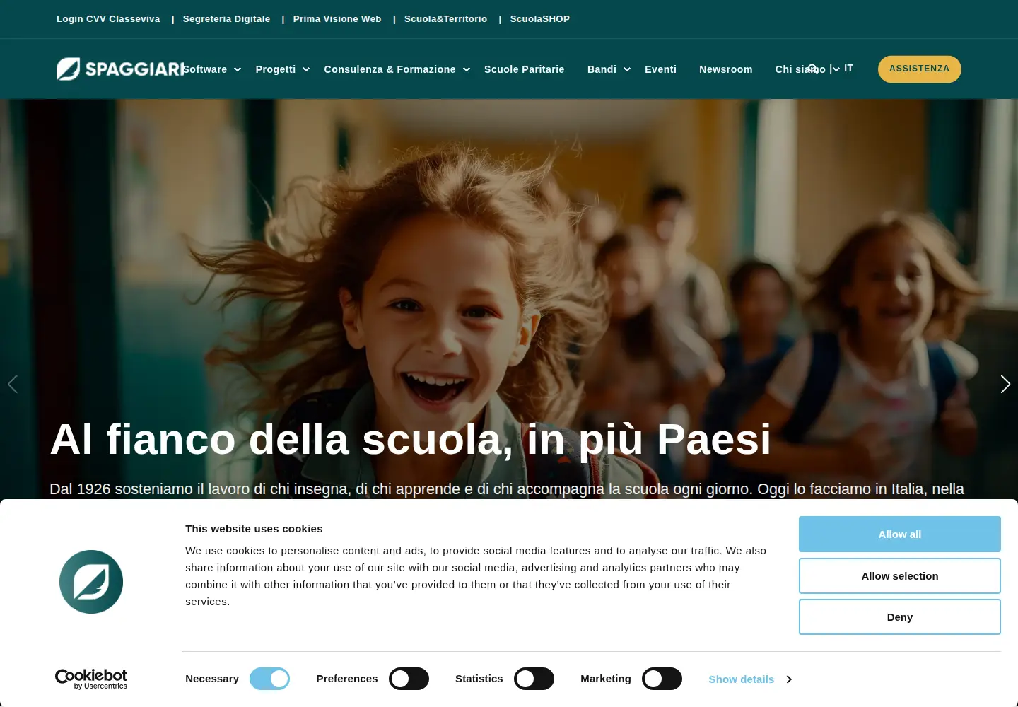 Screenshot of spaggiari.eu