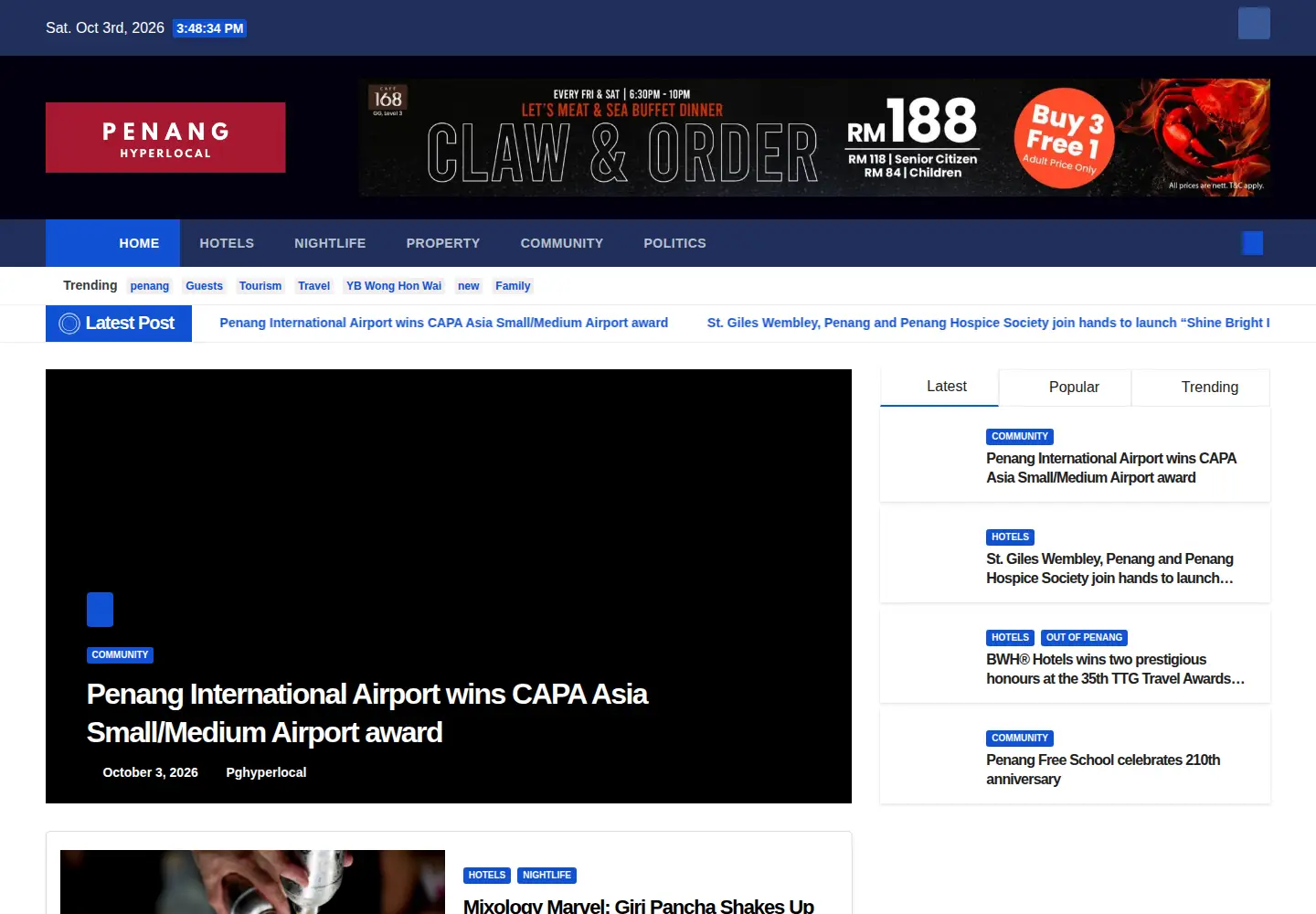 Screenshot of penanghyperlocal.com