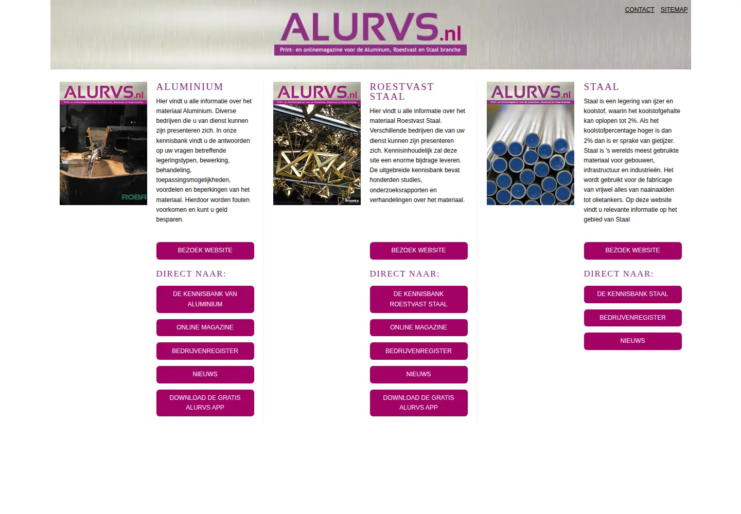 Screenshot of alurvs.nl