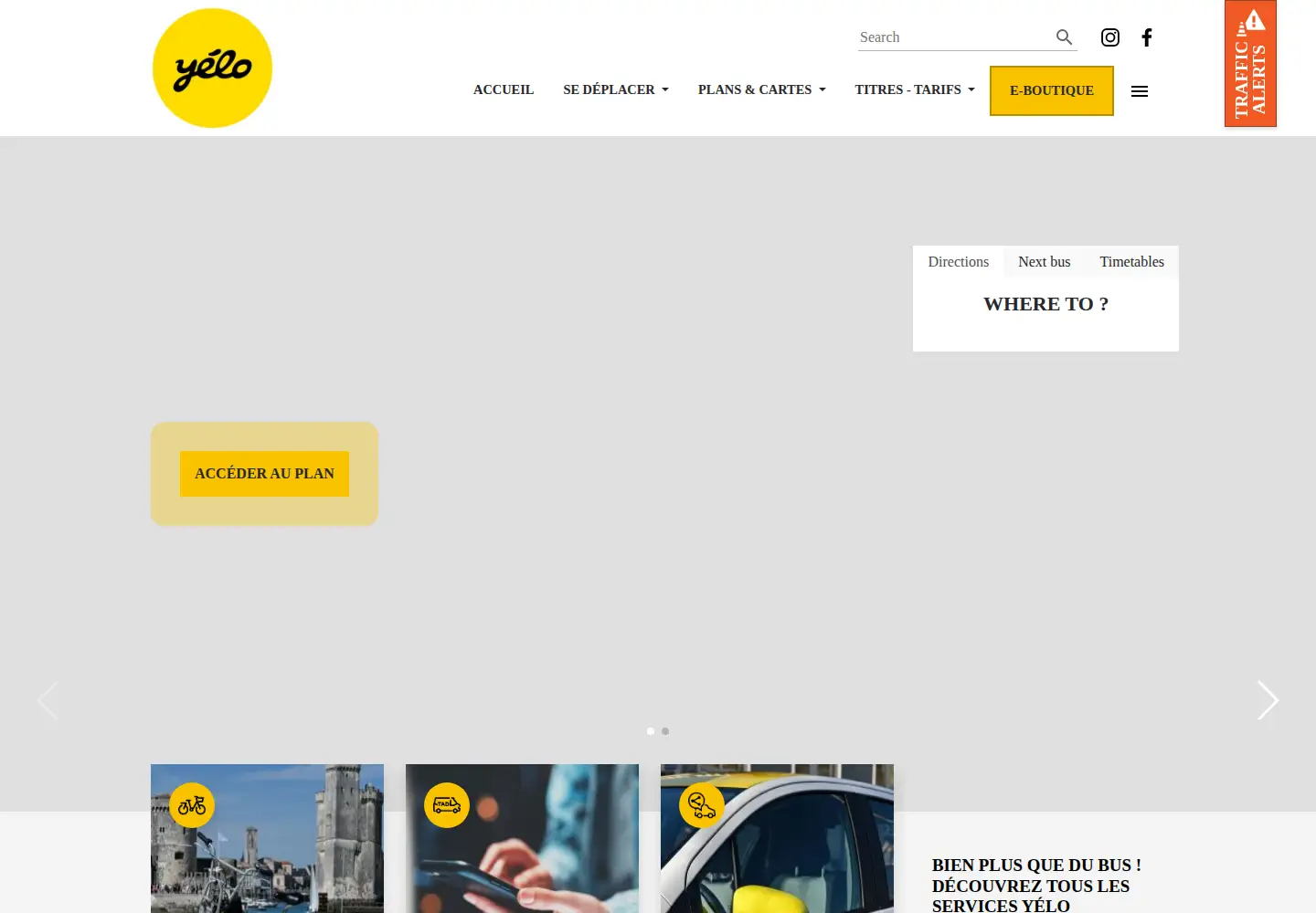 Captured homepage of yelo-larochelle.fr in the current scan
