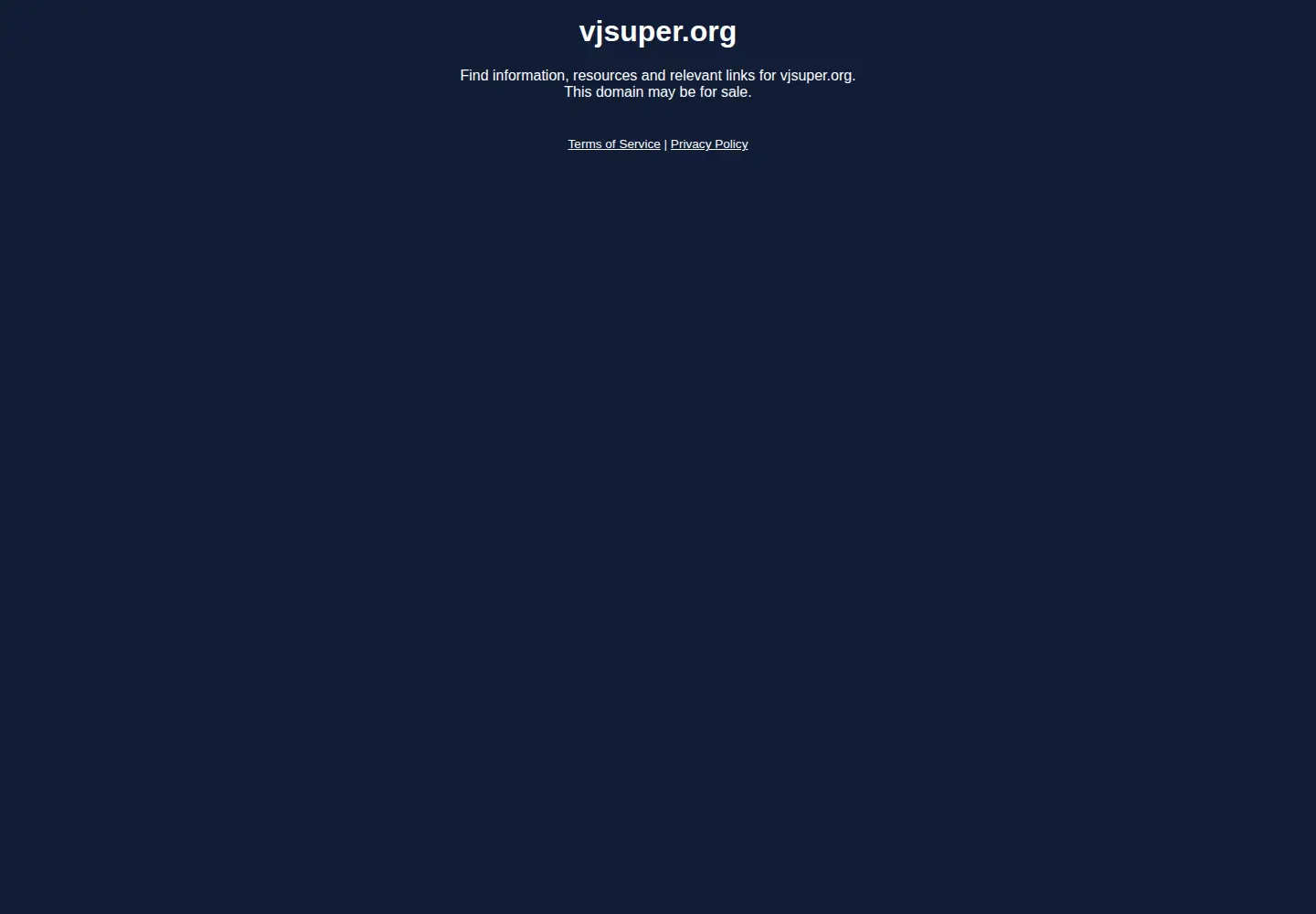 Captured homepage of vjsuper.org in the current scan