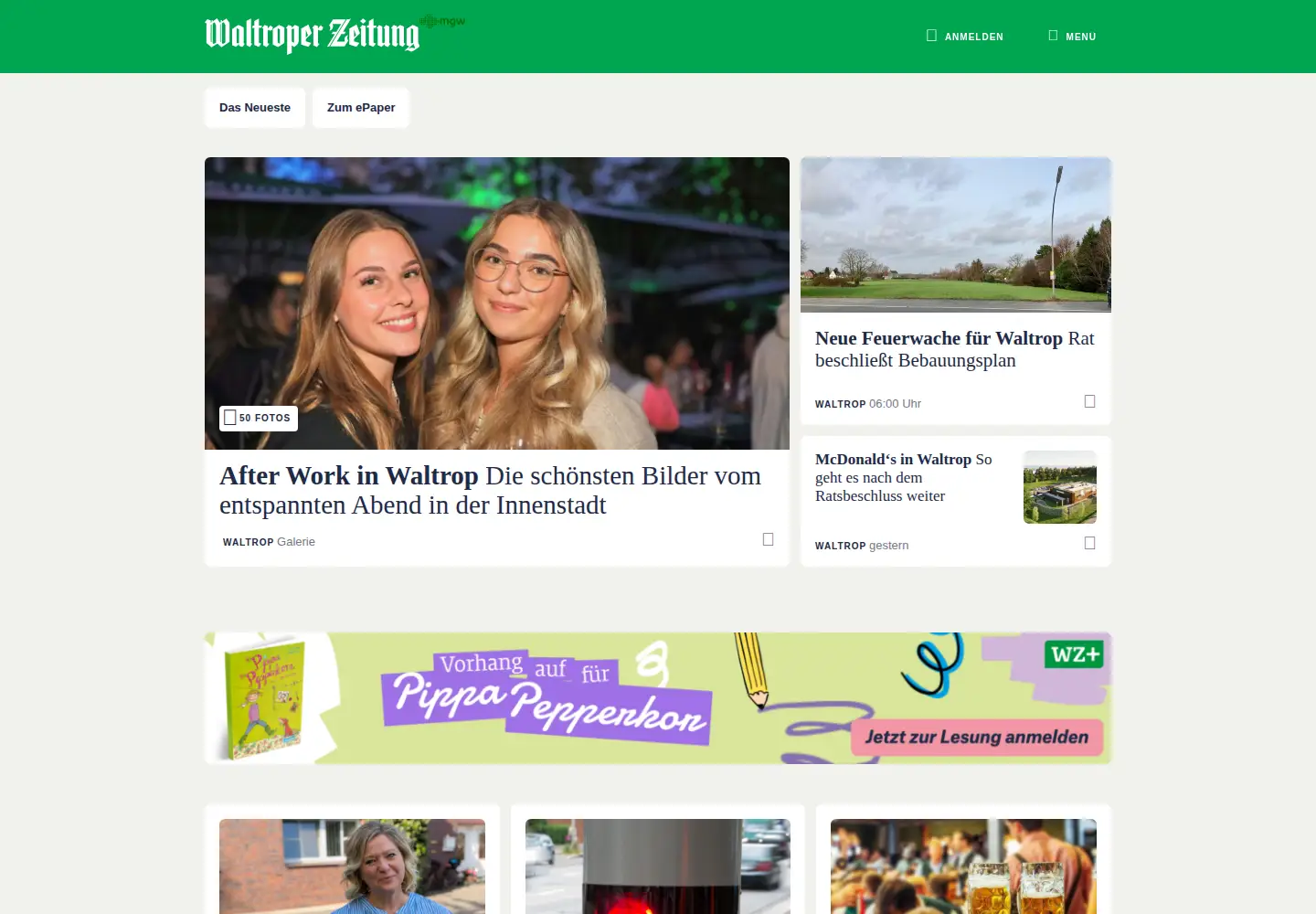Screenshot of waltroper-zeitung.de