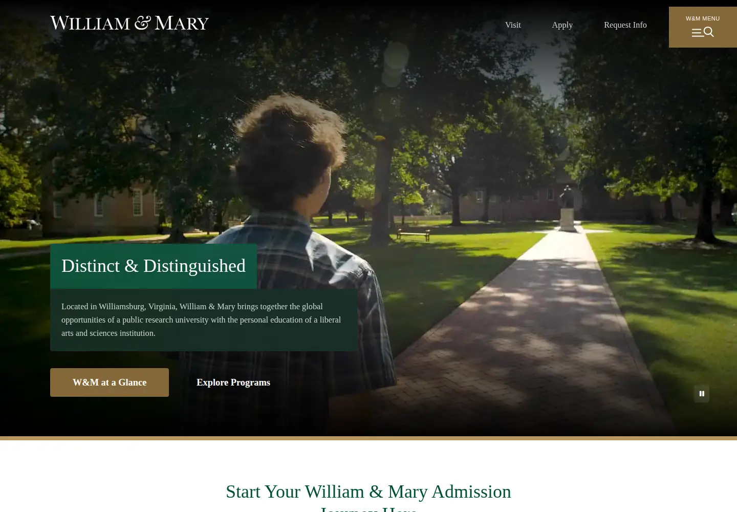 Screenshot of wm.edu